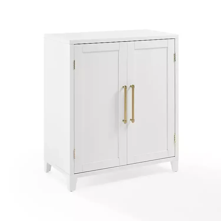 Kirklands Home & Gold Storage Cabinet White Clearance