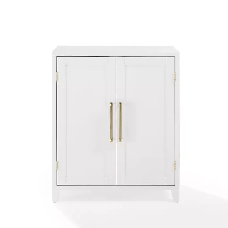 Kirklands Home & Gold Storage Cabinet White Clearance
