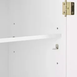 Kirklands Home & Gold Storage Cabinet White Clearance