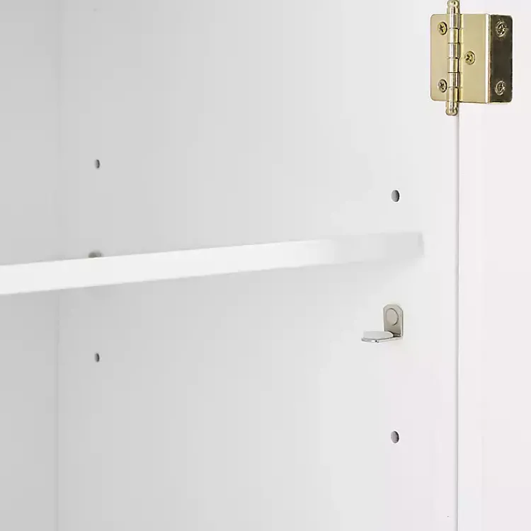 Kirklands Home & Gold Storage Cabinet White Clearance