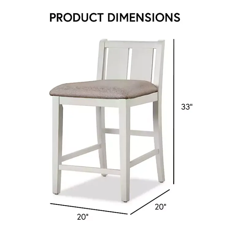 Kirklands Home & Gray Wood Kayla Counter Height 3-pc. Set White Clearance