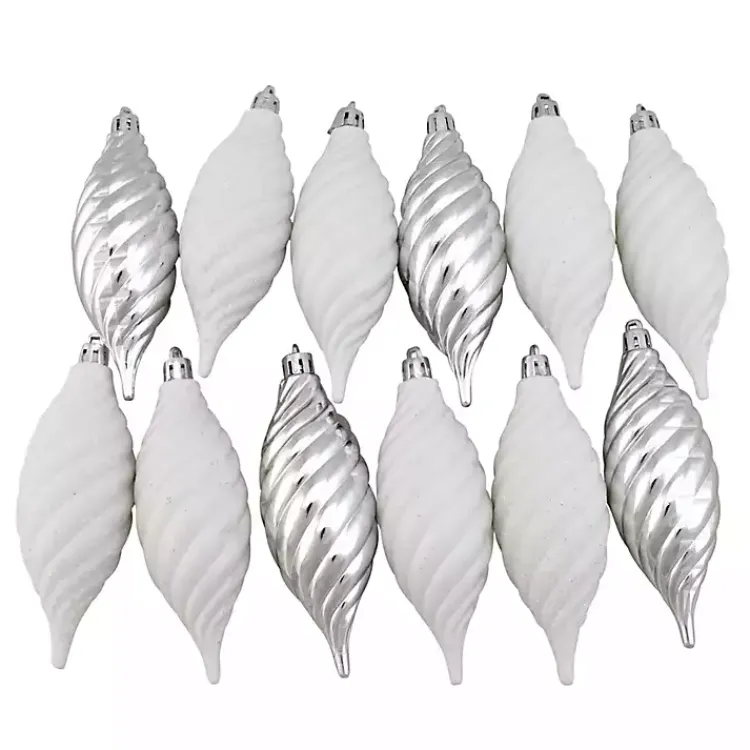 Christmas Ornaments>Kirklands Home White & Shatterproof Christmas Ornament Set Silver