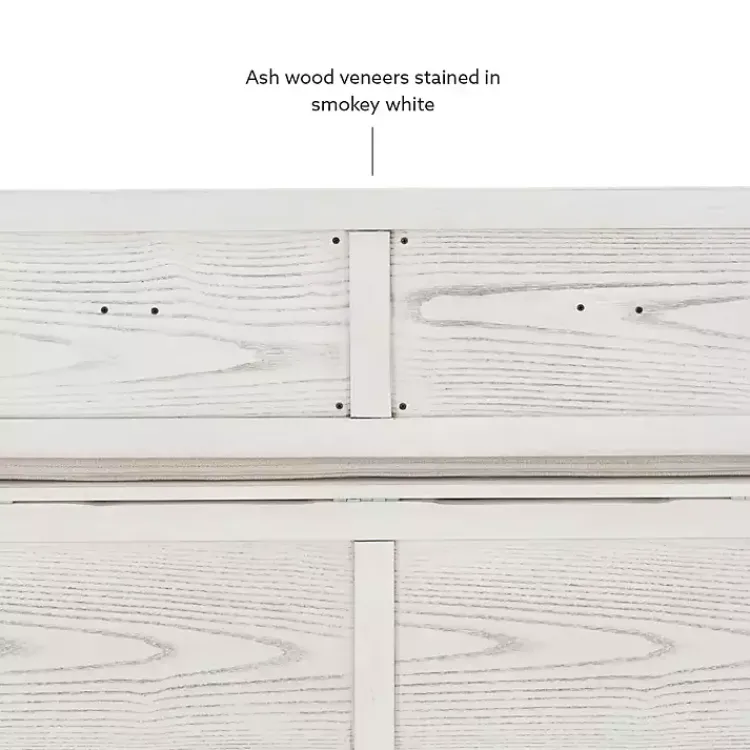 Kirklands Home White and Beige Carlton Storage Bench Sale