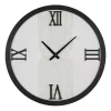 Kirklands Home White and Black Modern Wall Clock New