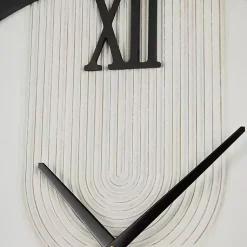 Kirklands Home White and Black Modern Wall Clock New