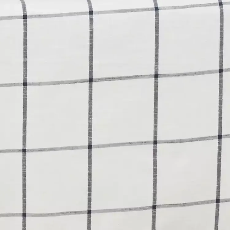Kirklands Home White and Black Plaid Cotton Napkins, Set of 4 Outlet