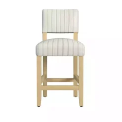 Kirklands Home and Blue Striped Natural Counter Stool White Hot