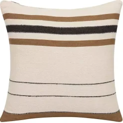 Pillows>Kirklands Home White and Brown Striped Pillow