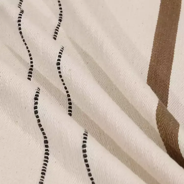 Pillows>Kirklands Home White and Brown Striped Pillow