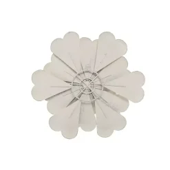 Kirklands Home and Gold Metal Flower Large Wall Plaque White Clearance