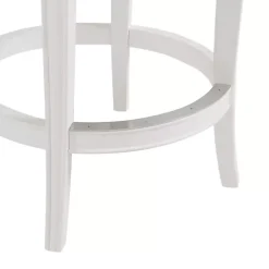 Kirklands Home White and Faux Leather Swivel Counter Stool Gray Sale