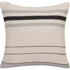 Pillows>Kirklands Home White and Gray Striped Pillow