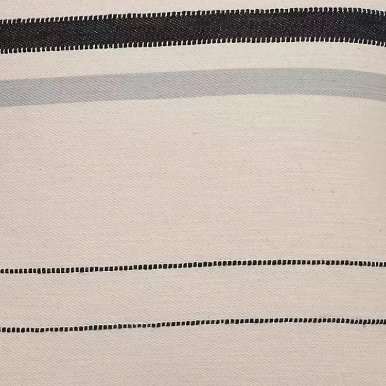 Pillows>Kirklands Home White and Gray Striped Pillow