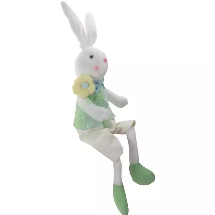 Easter Decorations>Kirklands Home White and Green Easter Bunny Plush