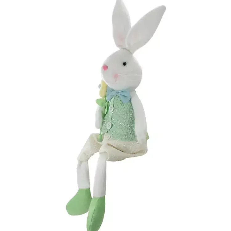 Easter Decorations>Kirklands Home White and Green Easter Bunny Plush