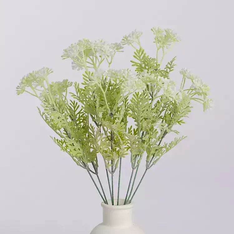 Stems & Bouquets>Kirklands Home White and Green Gypso Bushes, Set of 2