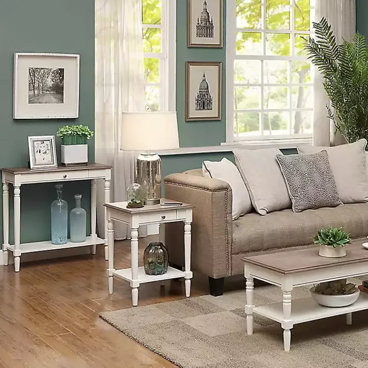 Kirklands Home and Natural Davis Console Table White Discount