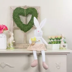 Easter Decorations>Kirklands Home White and Pink Easter Bunny Plush
