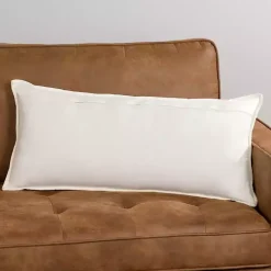 Pillows>Kirklands Home and Red Believe Lumbar Pillow White