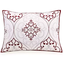 Kirklands Home White and Red Pattern 3-pc. King Quilt Set Online