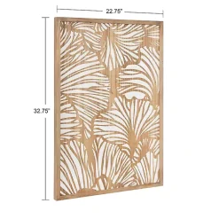 Kirklands Home White and Rustic Wood Botanical Wall Plaque Outlet