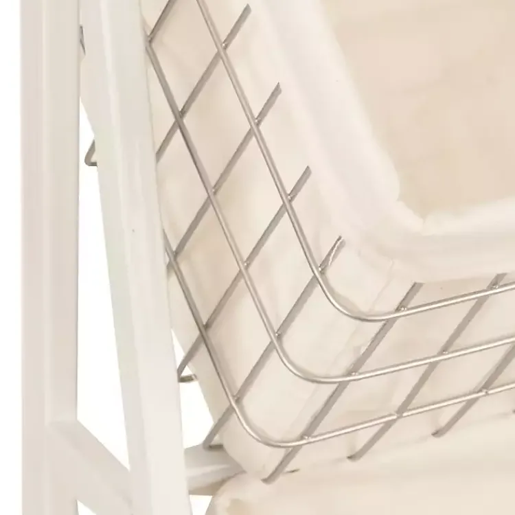 Baskets & Boxes>Kirklands Home White and Silver Basket Tower