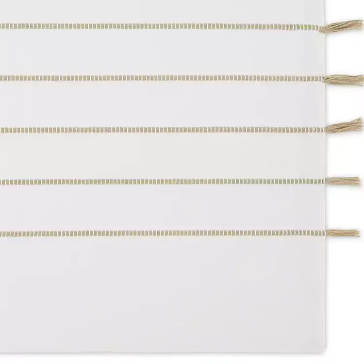 Kirklands Home and Stone Striped Placemats, Set of 4 White