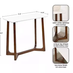 Kirklands Home and Walnut Olivia Console Table White Best