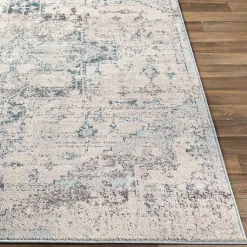 Kirklands Home White Anita Distressed Area Rug, 7x10 Gray Clearance