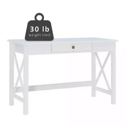 Kirklands Home White Antique Pine X Frame Desk Best