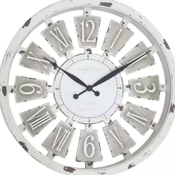 Kirklands Home White Antique Plaques Wall Clock Outlet