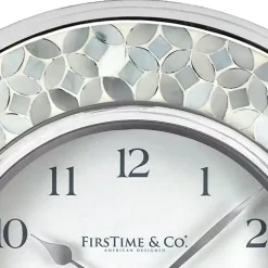 Kirklands Home White Arabesque Mosaic Frame Wall Clock Clearance