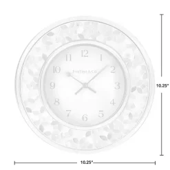 Kirklands Home White Arabesque Mosaic Frame Wall Clock Clearance
