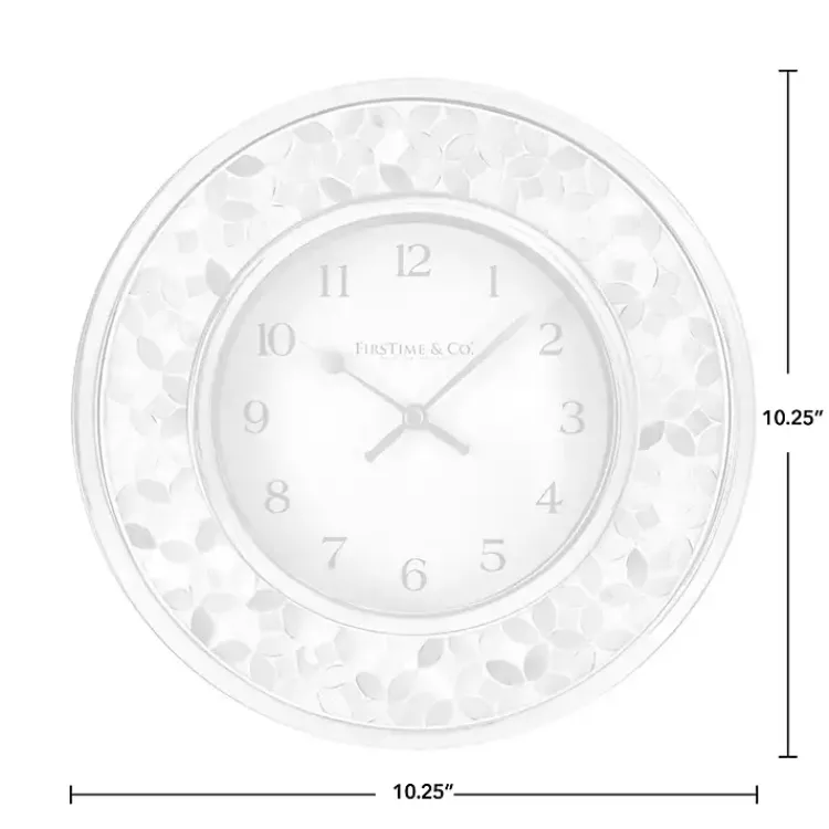 Kirklands Home White Arabesque Mosaic Frame Wall Clock Clearance