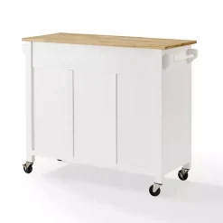 Kirklands Home Barn Door Kitchen Cart White
