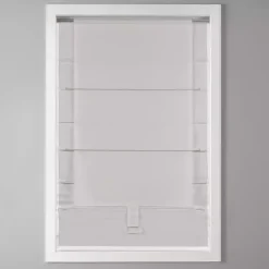 Kirklands Home Basketweave Cordless Roman Shade, 31 in. White New