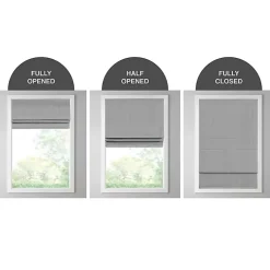 Kirklands Home Basketweave Cordless Roman Shade, 31 in. White New