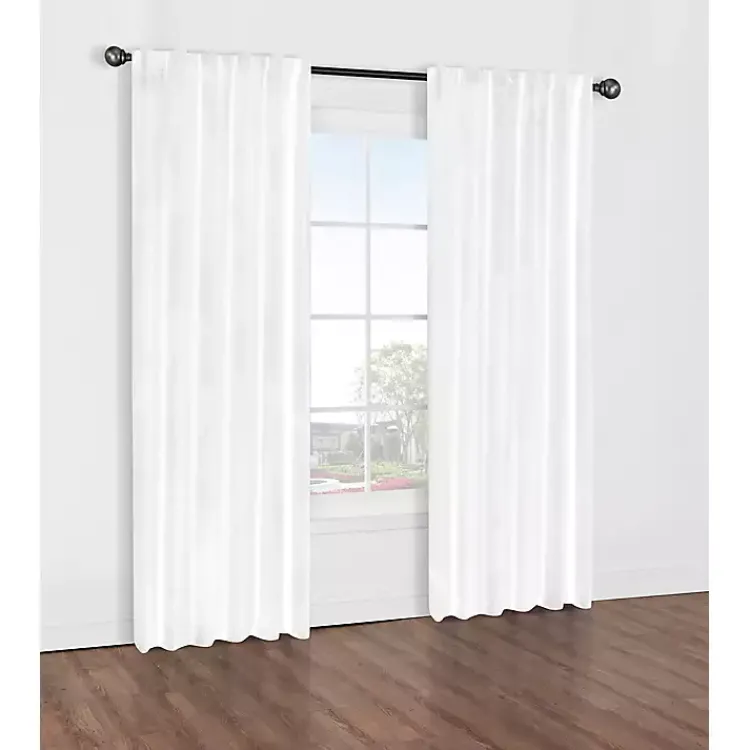Kirklands Home Baxter Blackout Curtain Panel, 84 in. White Hot