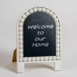 Memo & Chalkboards>Kirklands Home White Beaded Easel Chalkboard