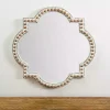 Kirklands Home White Beaded Quatrefoil Wall Mirror