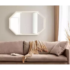 Kirklands Home White Beveled Octagon Wall Mirror Sale