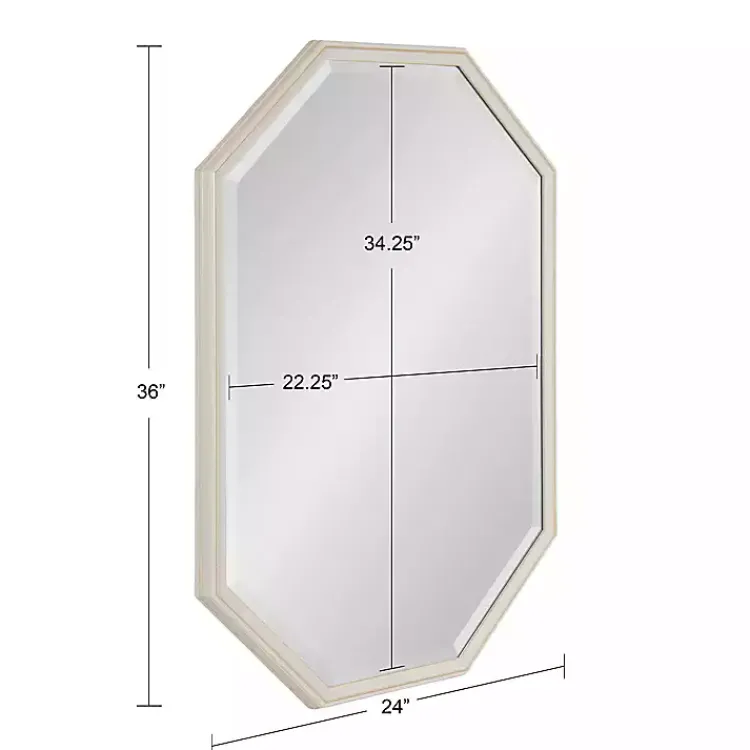 Kirklands Home White Beveled Octagon Wall Mirror Sale