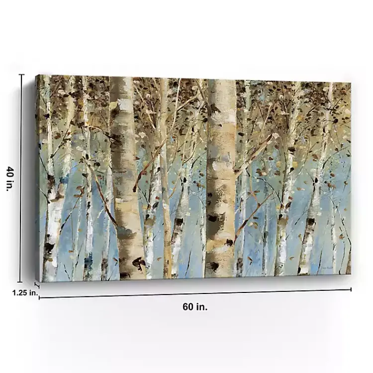 Kirklands Home White Birch Forest Canvas Art Print, 60x40 in. New