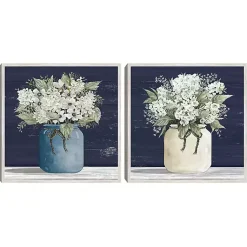 Kirklands Home White Blossom Bouquet 2-pc. Framed Wall Art Set Online