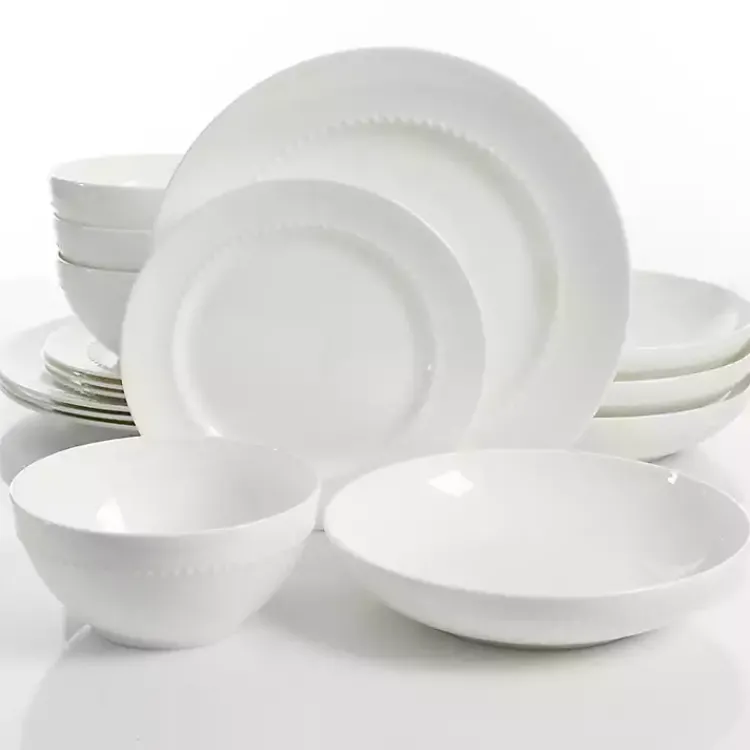 Kirklands Home Bone China 16-pc. Dinnerware Set White Outlet