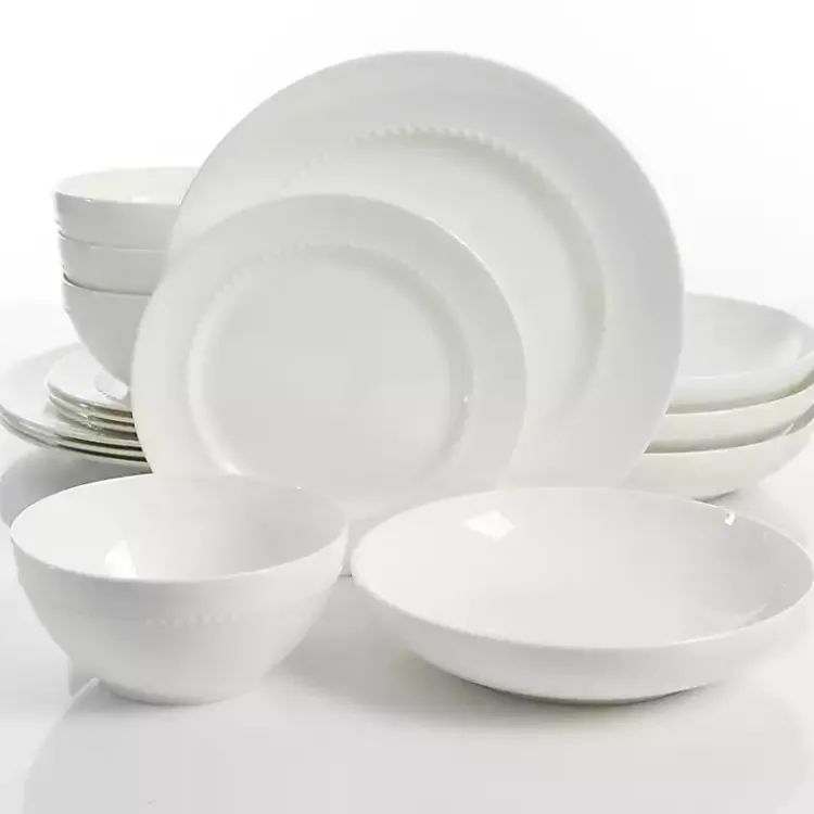 Kirklands Home Bone China 16-pc. Dinnerware Set White Outlet