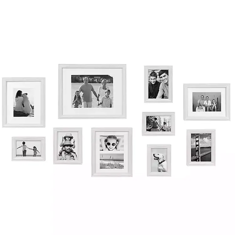Kirklands Home White Bordeaux 10-pc. Gallery Wall Frame Set Hot