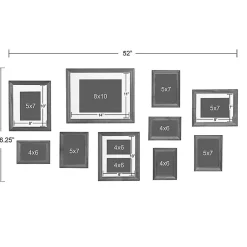Kirklands Home White Bordeaux 10-pc. Gallery Wall Frame Set Hot
