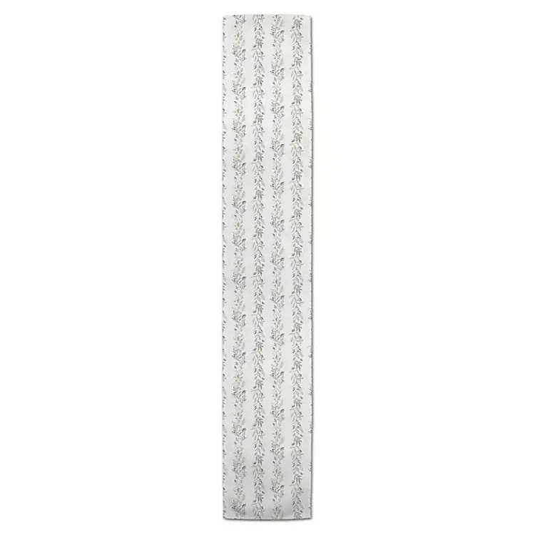Kirklands Home Botanical Vines Table Runner, 90 in. White Best
