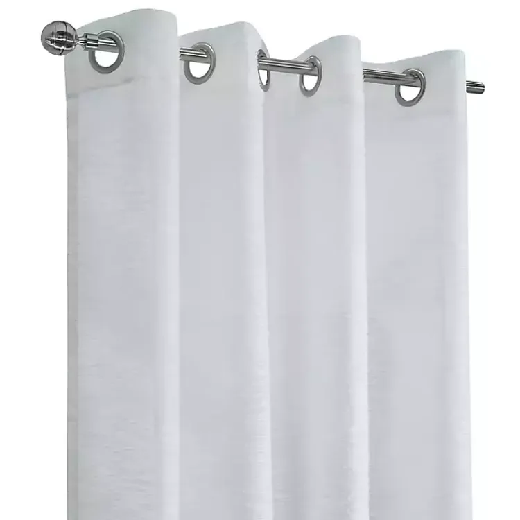 Kirklands Home Boucle Sheer Single Curtain Panel, 63 in. White Clearance